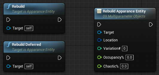 Examples of Rebuild and Rebuild-with-parameters