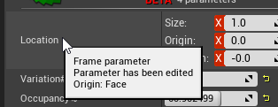Parameter tooltips provide extra information