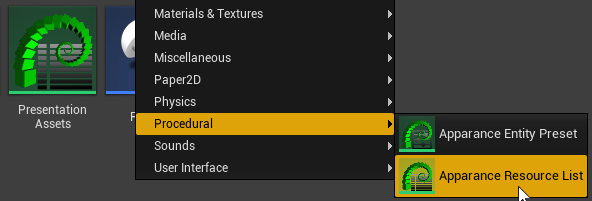Creating another Resource List via the context menu