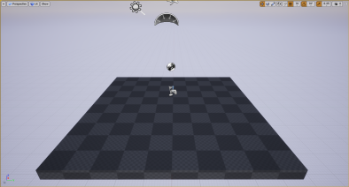 A new, empty, default Unreal level